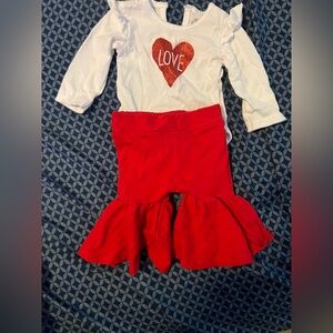 Red and White Love Heart Dress